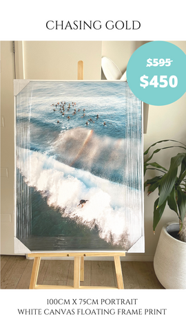 CHASING GOLD - 75x100 Canvas Floating Frame