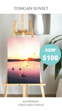 TONGAN SUNSET - A2 Canvas